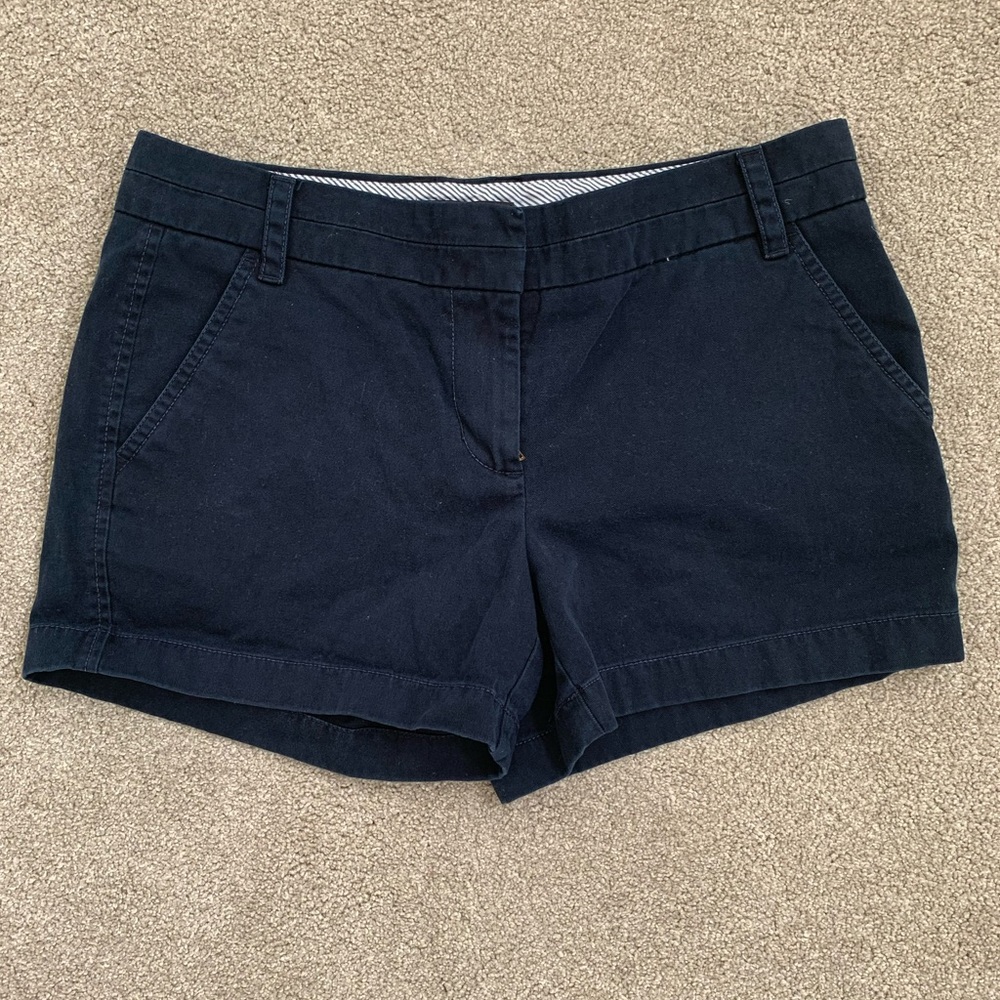 J. Crew dark blue chino shorts size 6